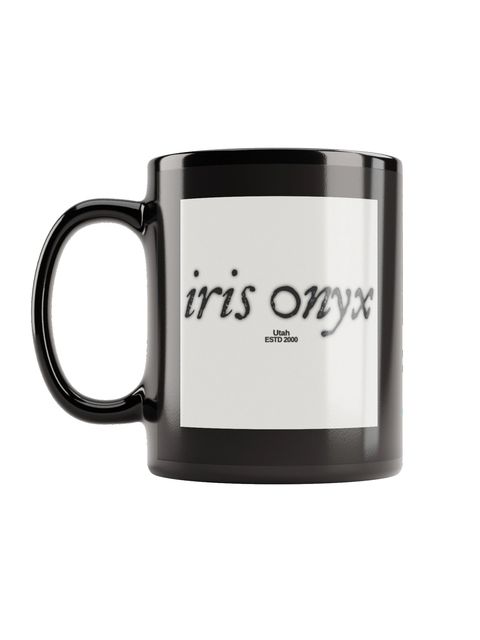 Black EST. IRIS ONYX mug