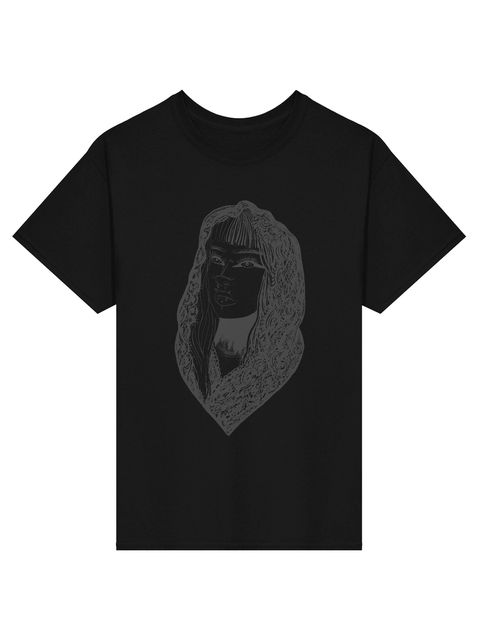 Black IRIS ONYX veil shirt